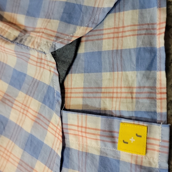Stitch Fix EUC Rumi+Ryder sz large (12-14) plaid with white, blue & salmon. - Picture 4 of 4